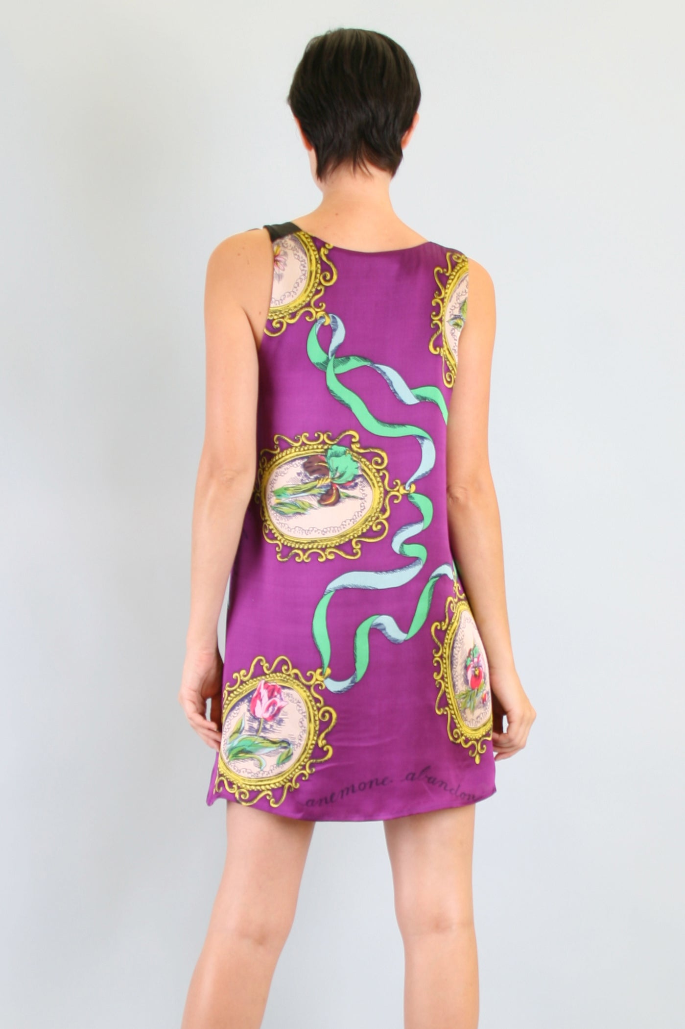 BOUQUET SHIFT DRESS (PURPLE)- D7398