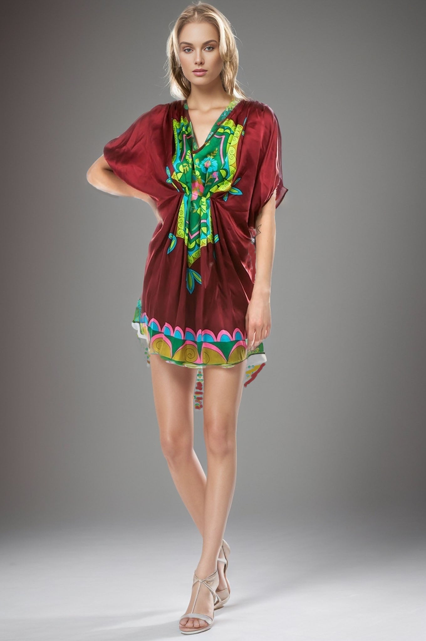 DEBORAH CAFTAN (WINE)- D7888