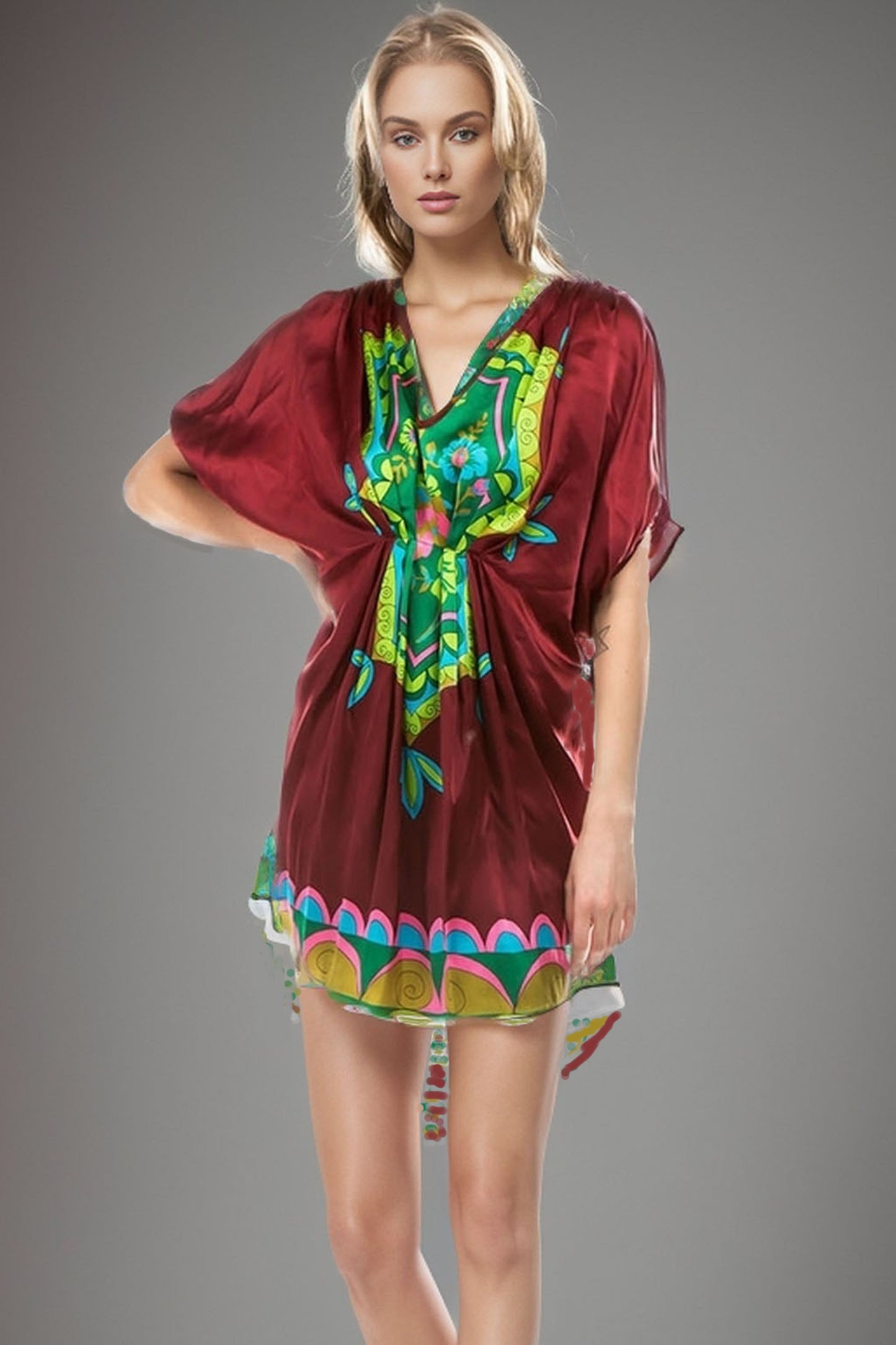 DEBORAH CAFTAN (WINE)- D7888