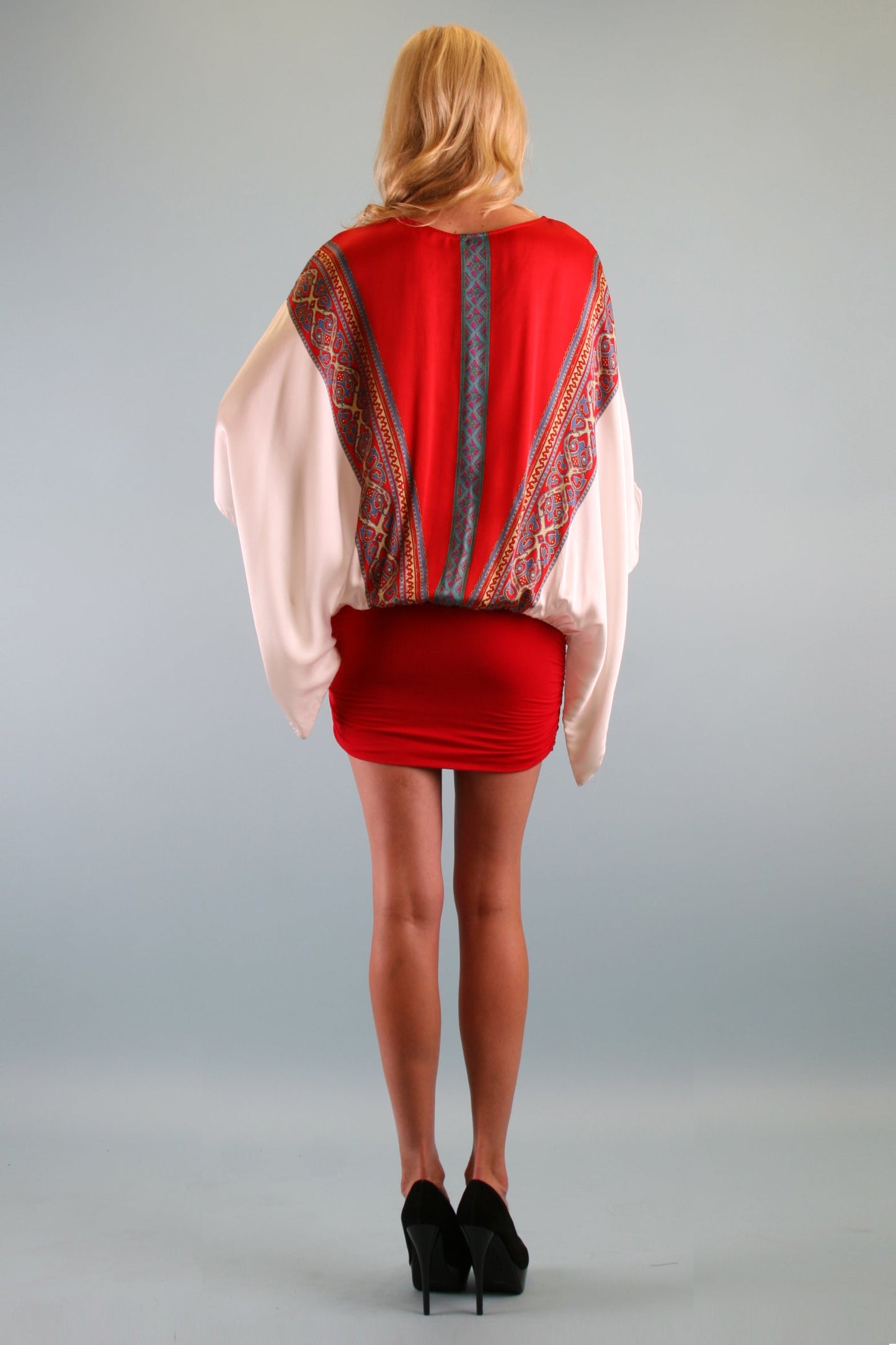 ATHENA BLOUSON DRESS (RED)- D8512