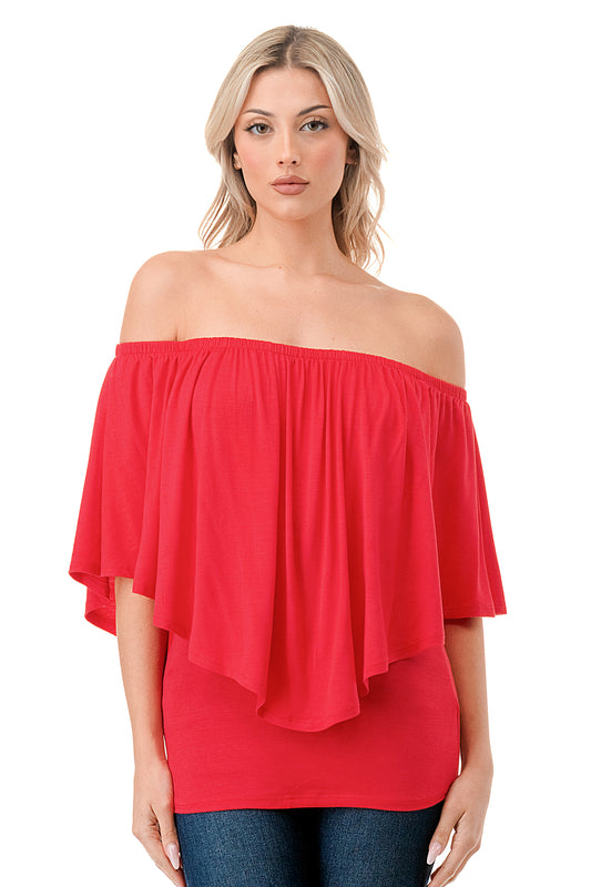 MINA CONVERTIBLE TOP (DARK CORAL)-JT7463