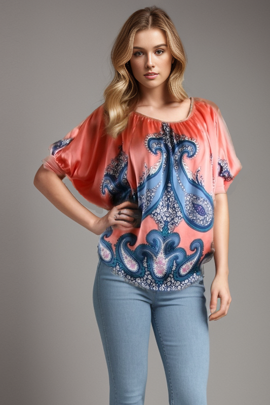 ANGEL BLOUSE (PEACH)-T7540