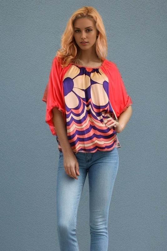 FIORI BLOUSE (PEACH)-T8078