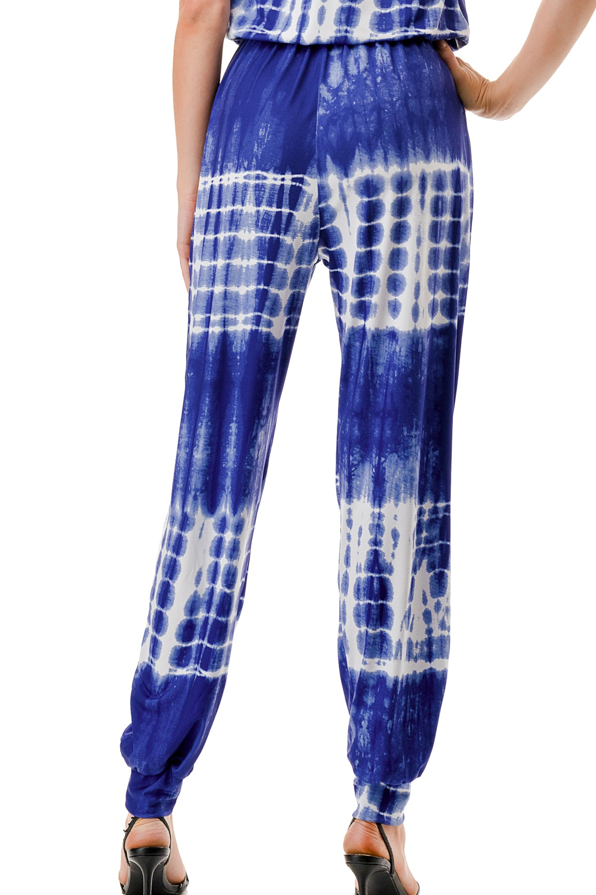 EMBER SLEEVELESS JUMPSUITS (BLUE TIE DYE)- VD3067