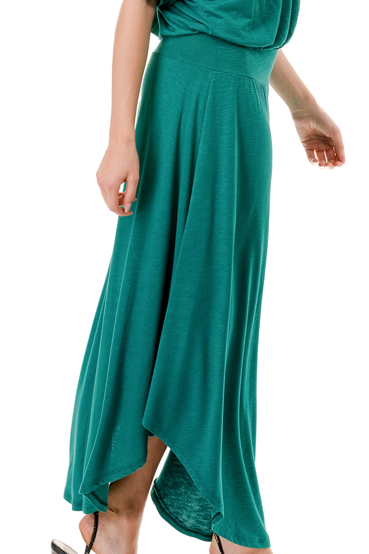 LOUISA ONE SHOULDER DRESS (KELLY GREEN)- VD3295