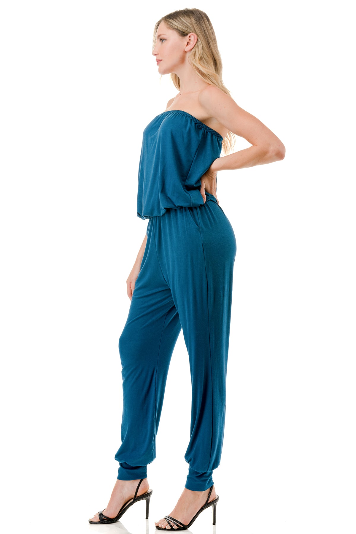 LOUISA TUBE JUMPSUIT (TEAL)-VD3300