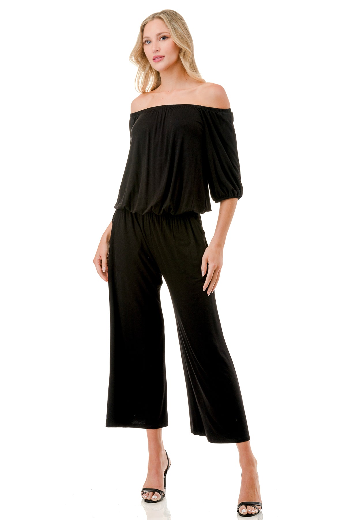 SCARLET CAPRI JUMPSUIT (BLACK)- VD3304