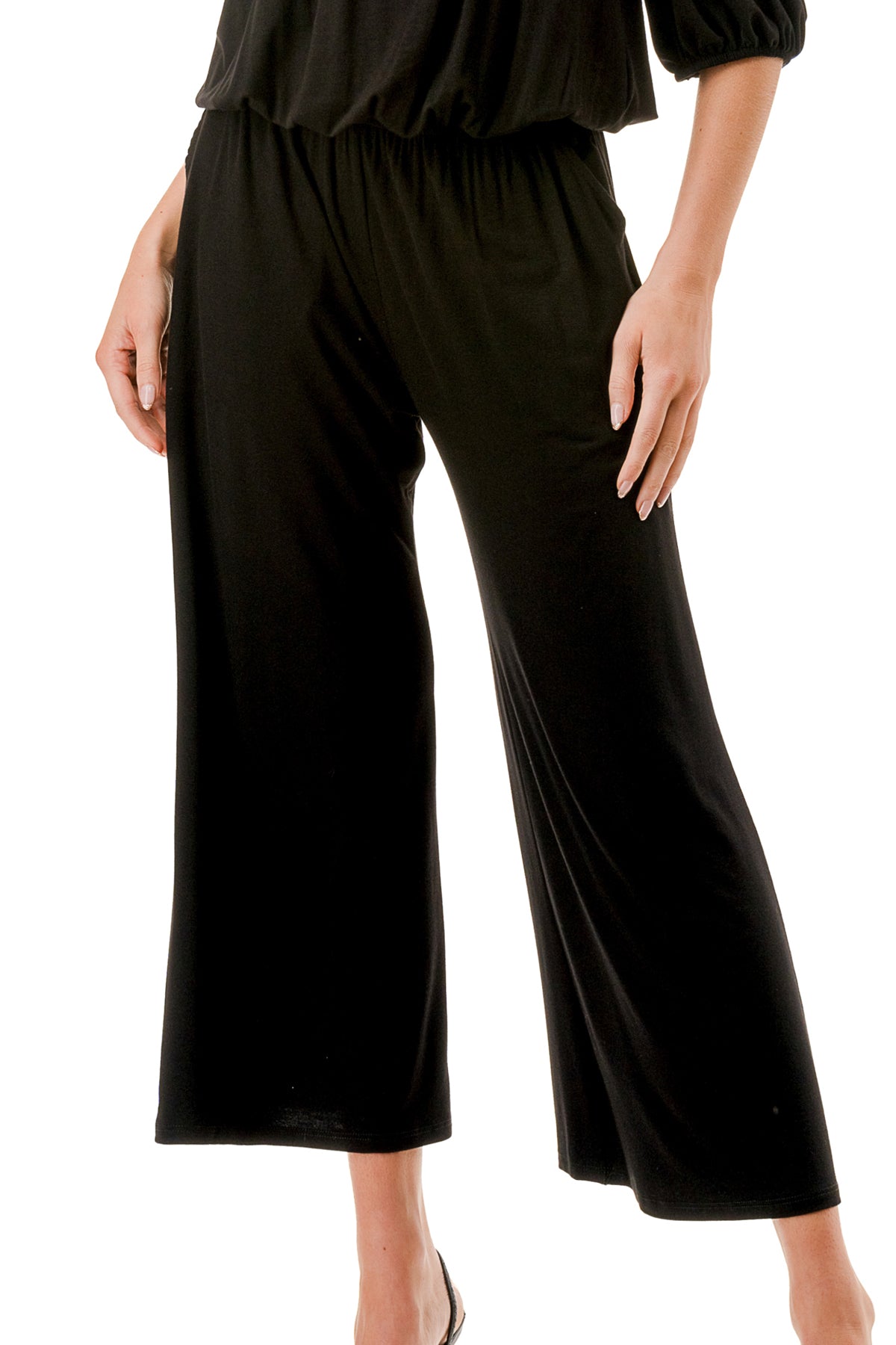 SCARLET CAPRI JUMPSUIT (BLACK)- VD3304