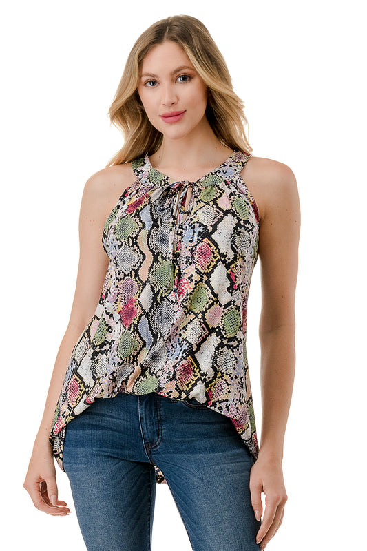 RUTH HALTER TOP (MULTI SNAKE)- VT3105