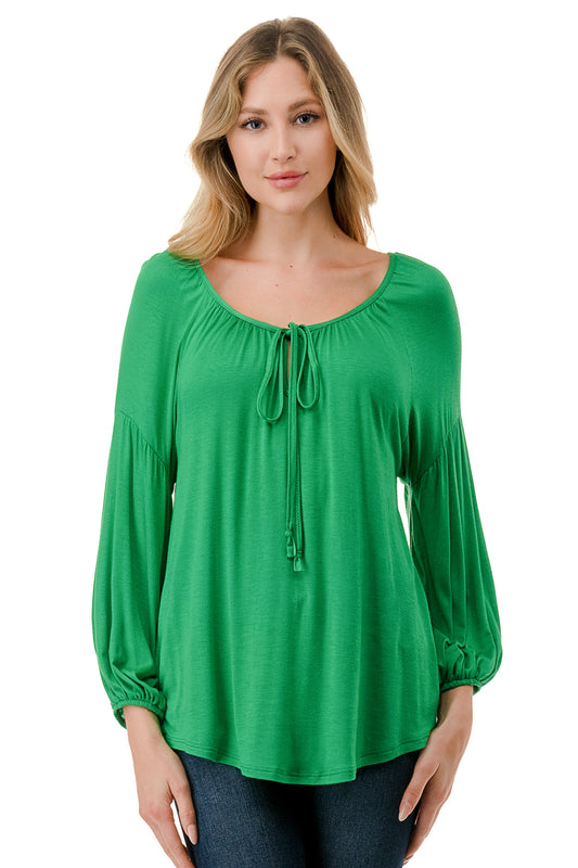 TRISH BLOUSE (GREEN)-VT7833