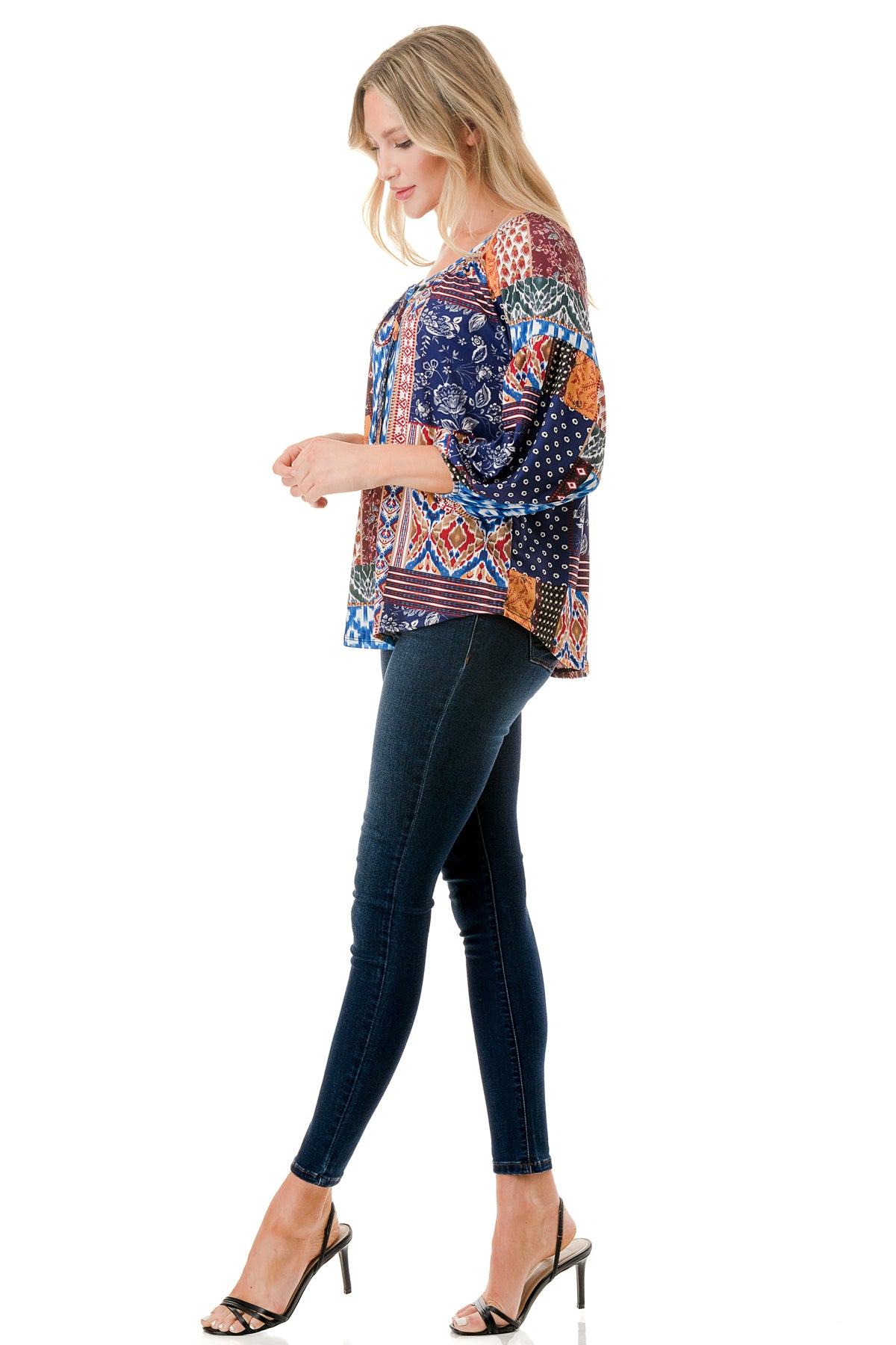 TRISH BLOUSE (MULTI BOHEMIAN)-VT7833