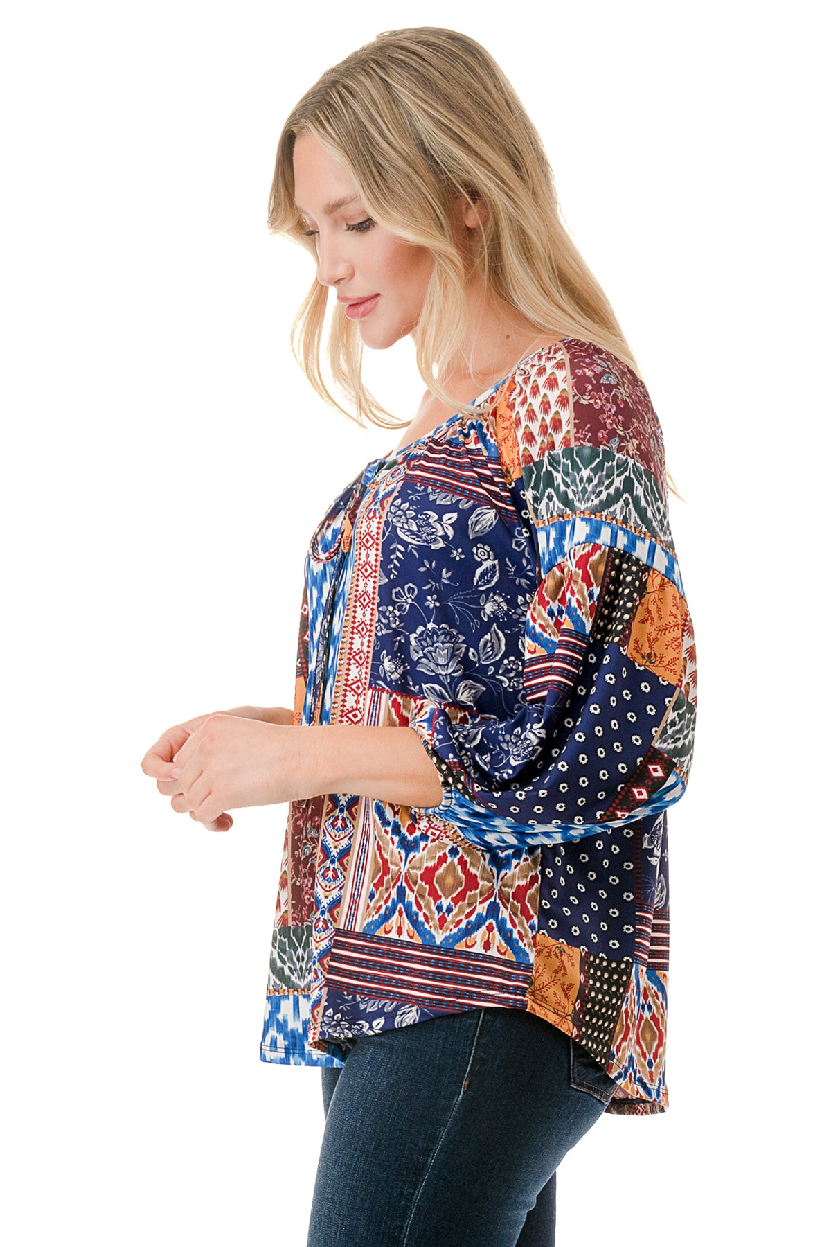 TRISH BLOUSE (MULTI BOHEMIAN)-VT7833