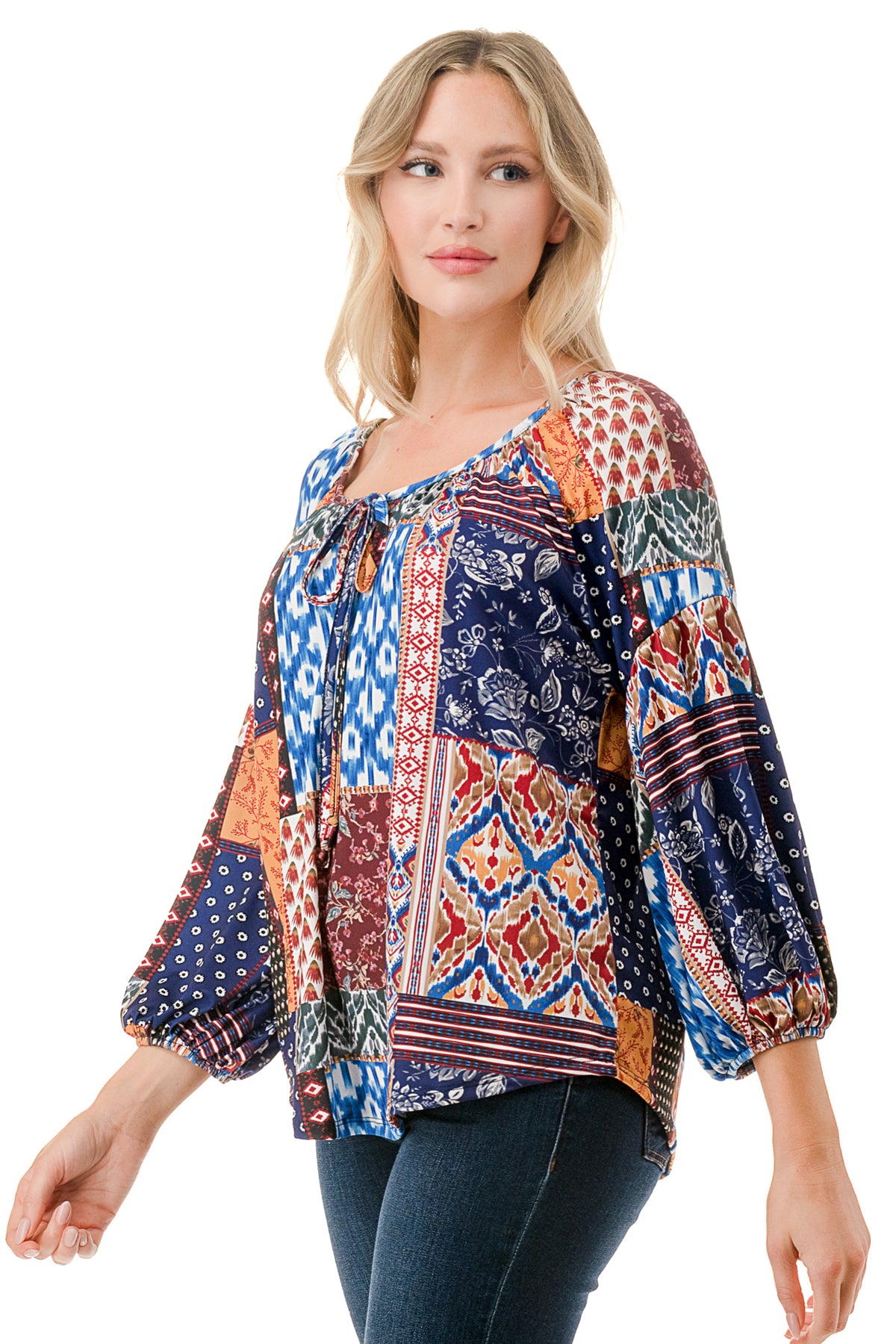 TRISH BLOUSE (MULTI BOHEMIAN)-VT7833