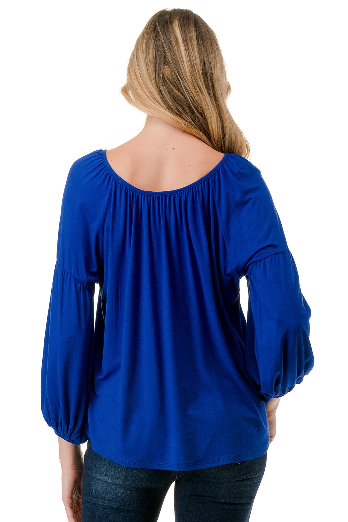 TRISH BLOUSE (ROYAL BLUE)-VT7833