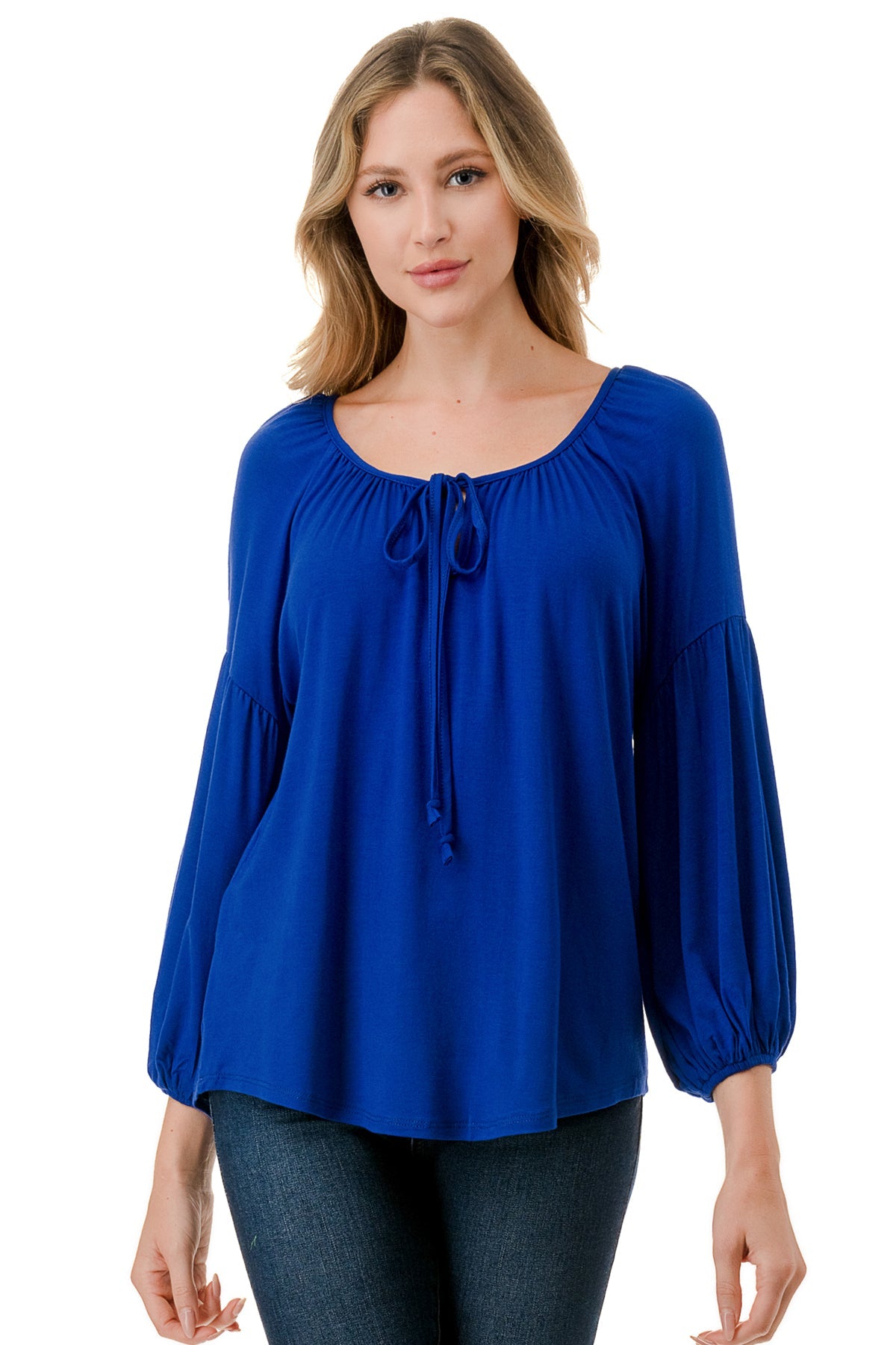 TRISH BLOUSE (ROYAL BLUE)-VT7833