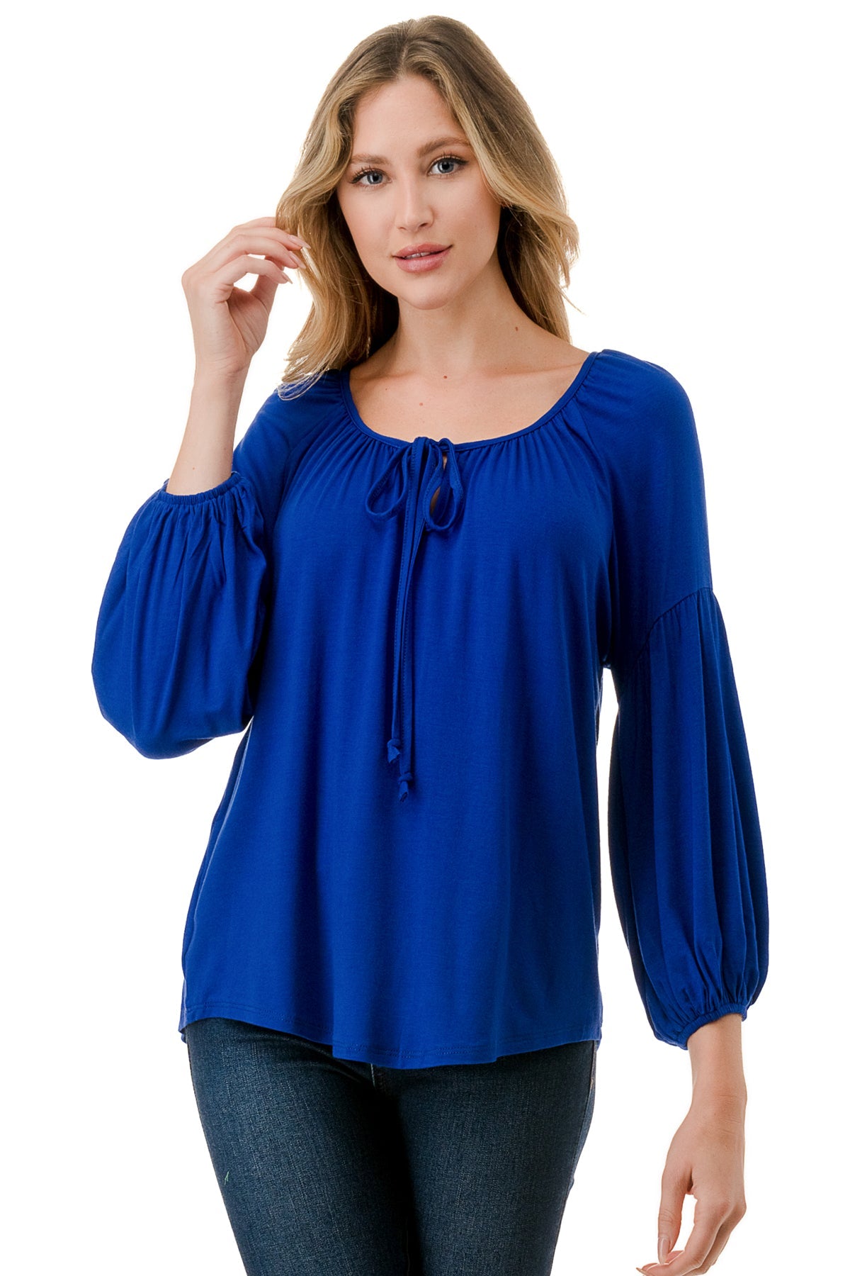 TRISH BLOUSE (ROYAL BLUE)-VT7833