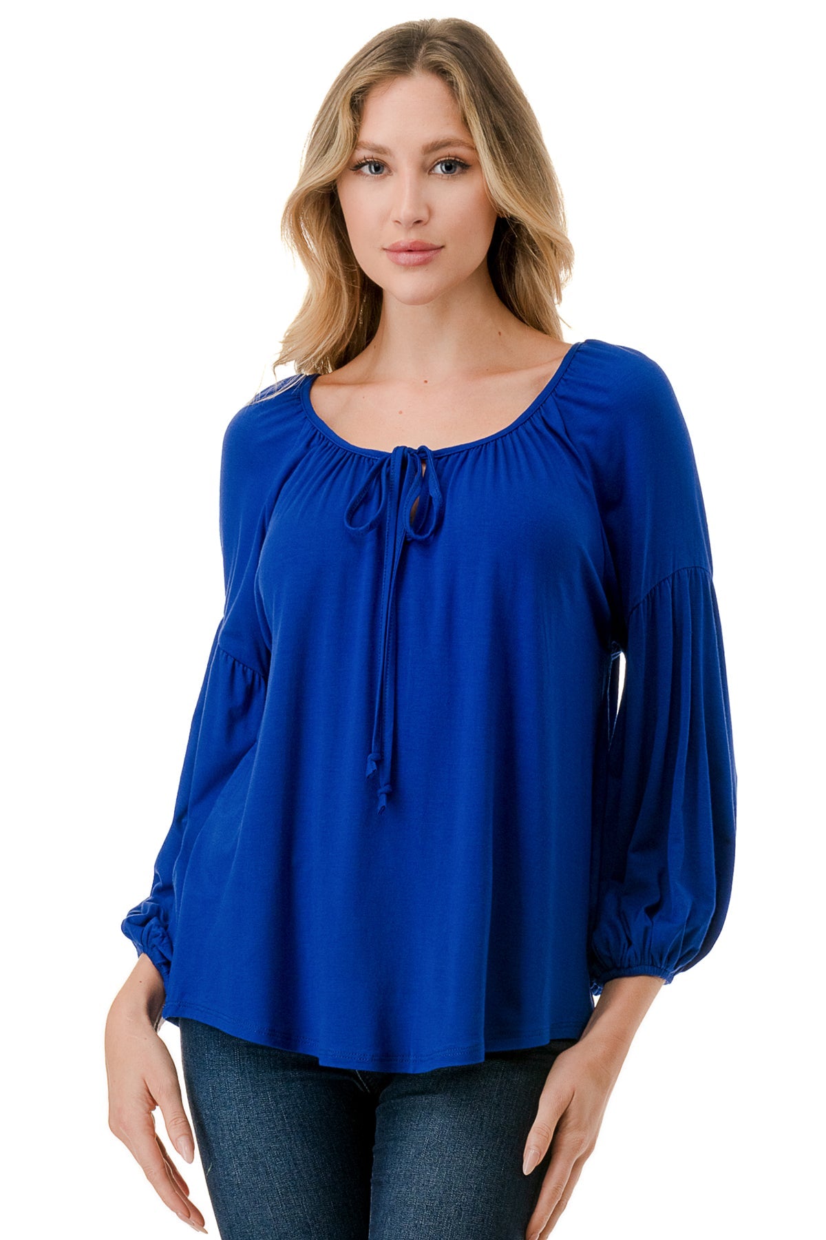 TRISH BLOUSE (ROYAL BLUE)-VT7833