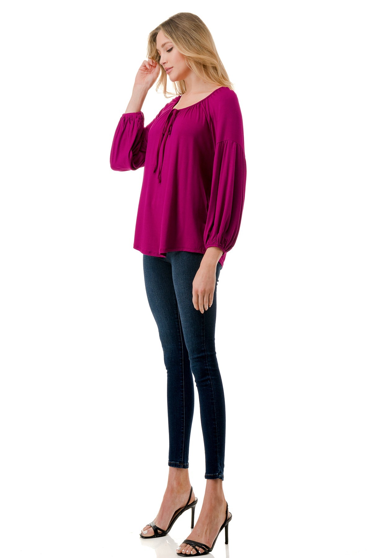 TRISH BLOUSE (MAGENTA)-VT7833