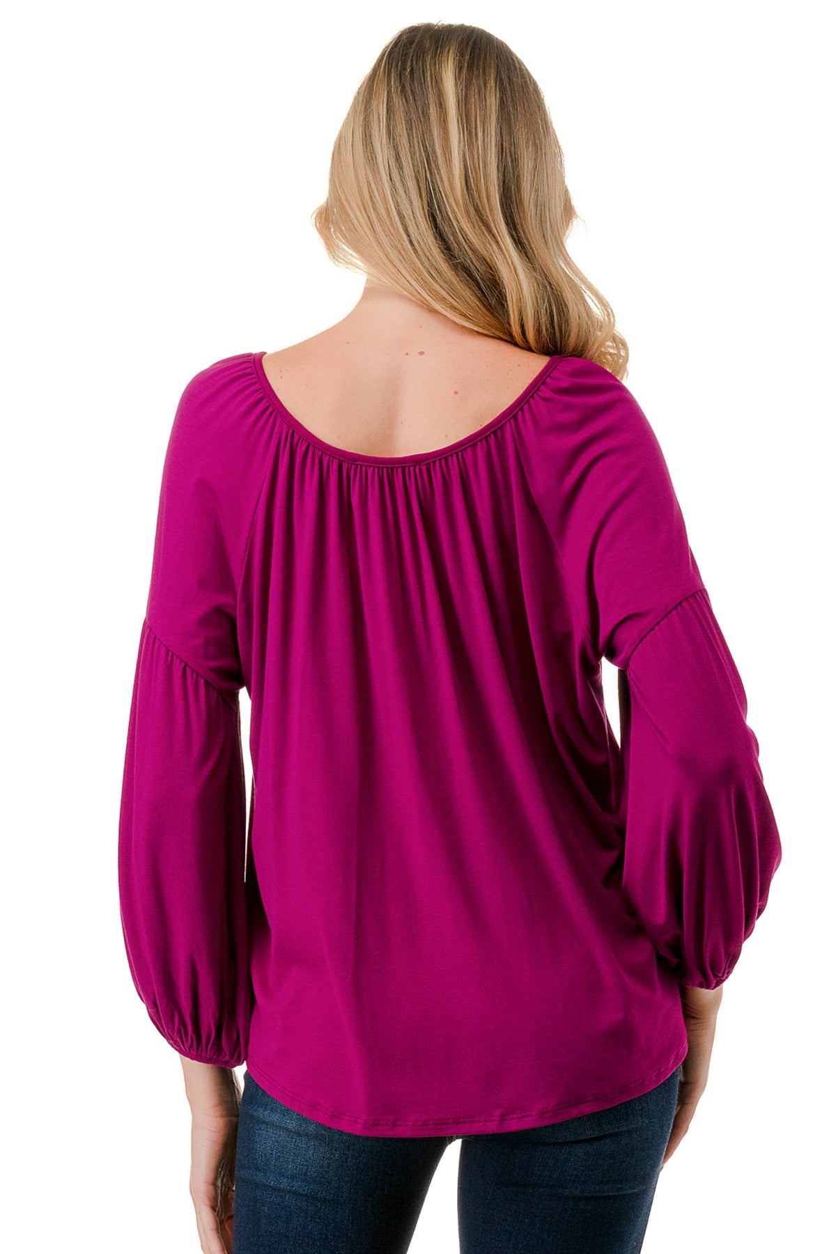 TRISH BLOUSE (MAGENTA)-VT7833