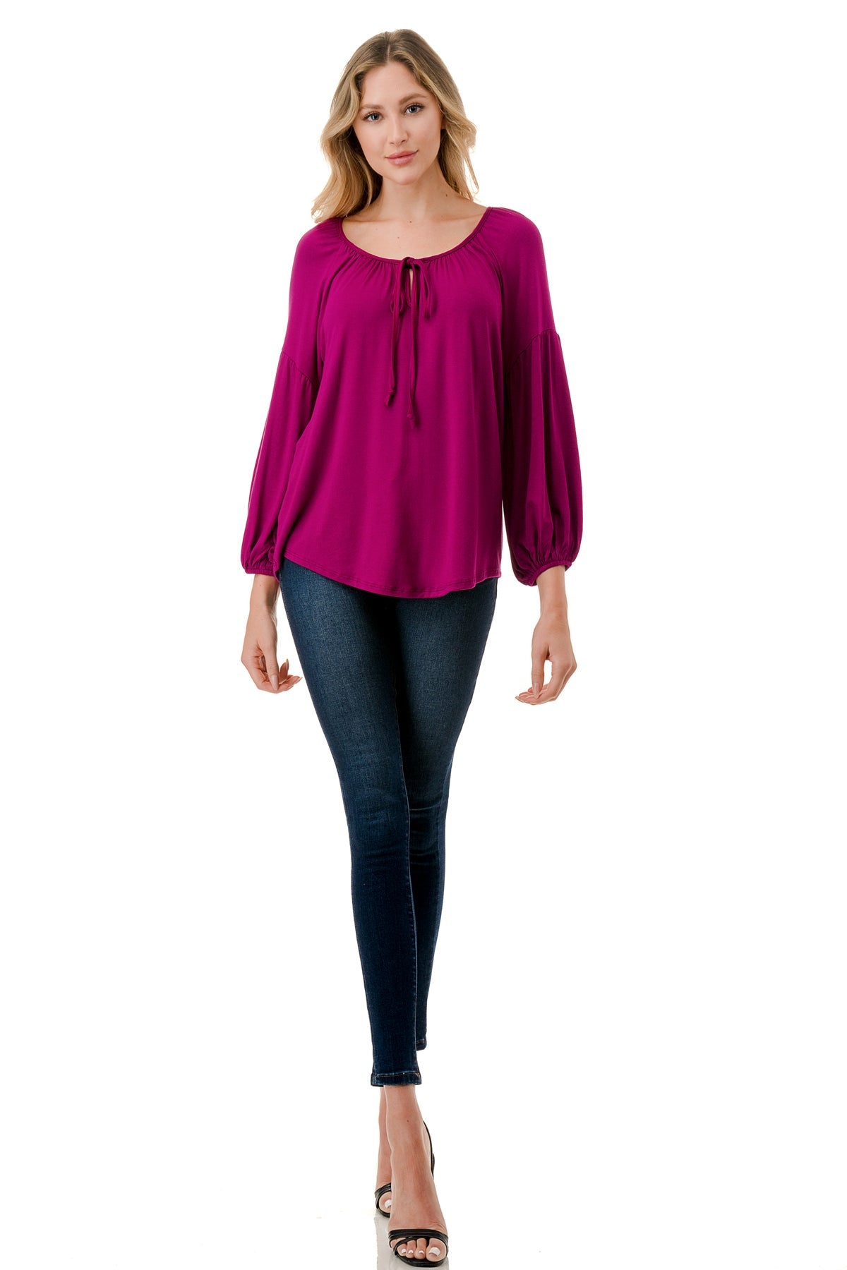 TRISH BLOUSE (MAGENTA)-VT7833