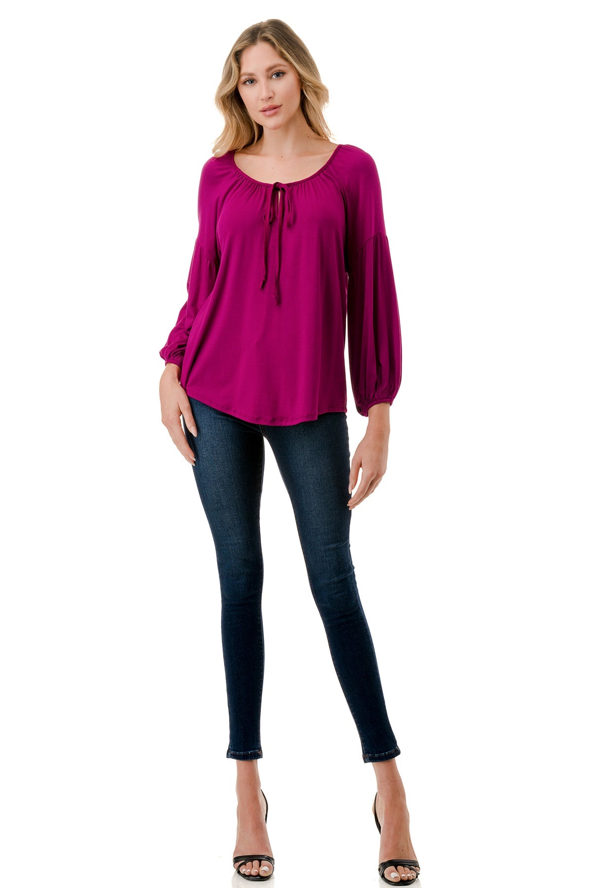 TRISH BLOUSE (MAGENTA)-VT7833