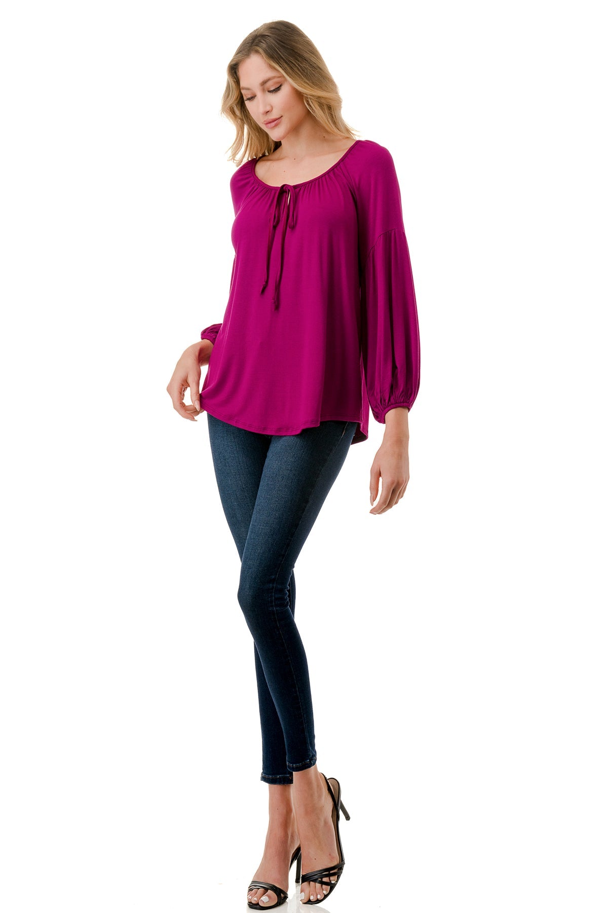 TRISH BLOUSE (MAGENTA)-VT7833