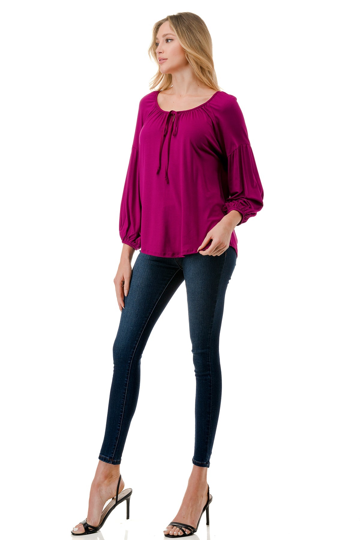 TRISH BLOUSE (MAGENTA)-VT7833