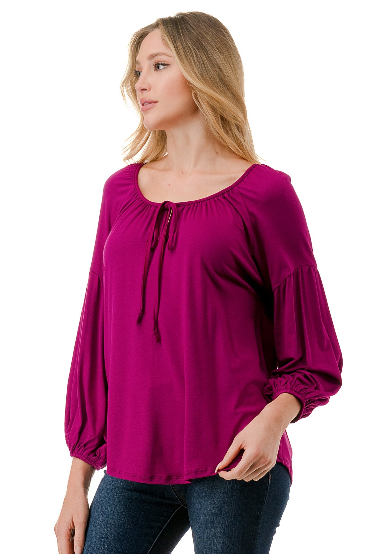 TRISH BLOUSE (MAGENTA)-VT7833