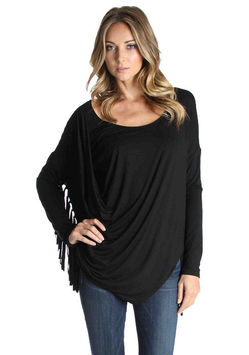 ABENA LONG SLEEVE TOP (BLACK)- VT9925