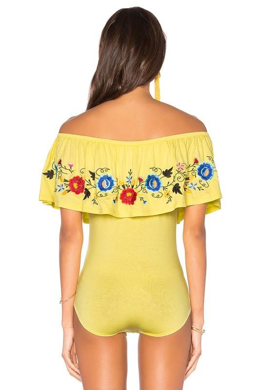 SOFIA BODYSUIT (Yellow)-CVT1651