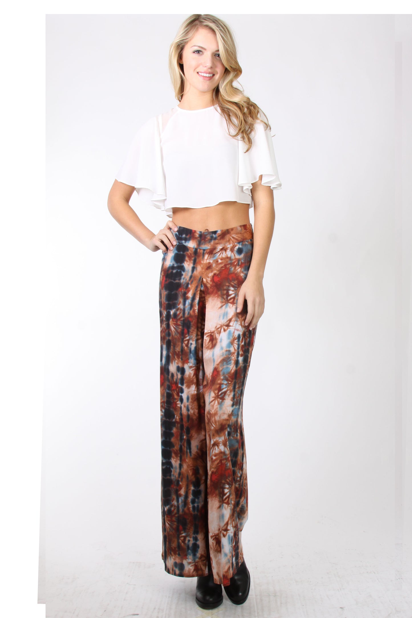 TAMARA PANTS (BROWN TIE DYE)-P9425