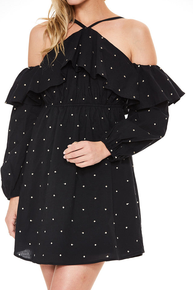 ESTRELLA HALTER DRESS (Black)- VD2118