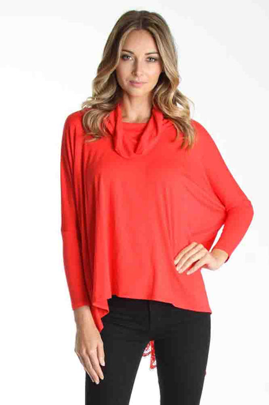 GENESSA PONCHO(DARK ORANGE)- VT1020