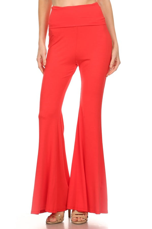 FLARE ROLLOVER PANTS (DARK ORANGE)- JP9121