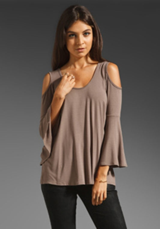 Brenda Bell Sleeve Top (MOCHA)-JT7365