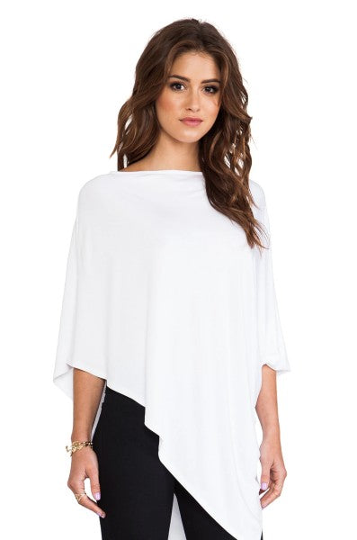 PONCHO TOP (WHITE)- JT7384