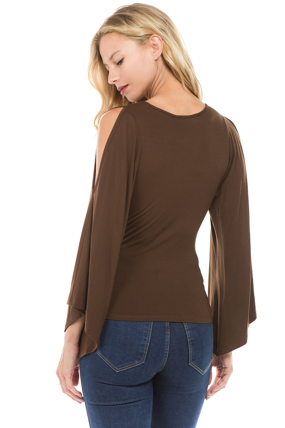 KELSEY TOP (DARK BROWN)-JT8290