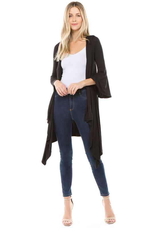 LIZ LONG CARDIGAN(BLACK)-JT8299