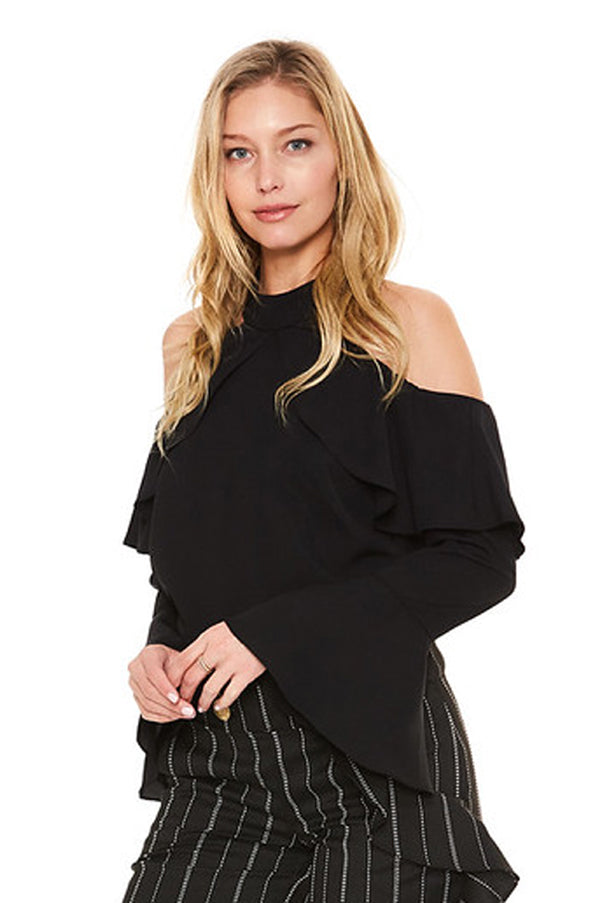 SALLIE TOP (BLACK)-VT1934