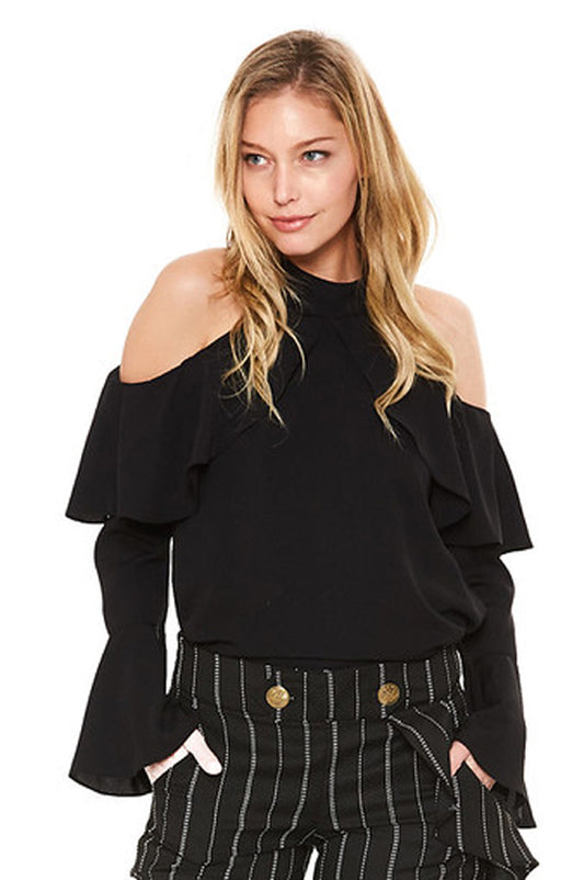 SALLIE TOP (BLACK)-VT1934