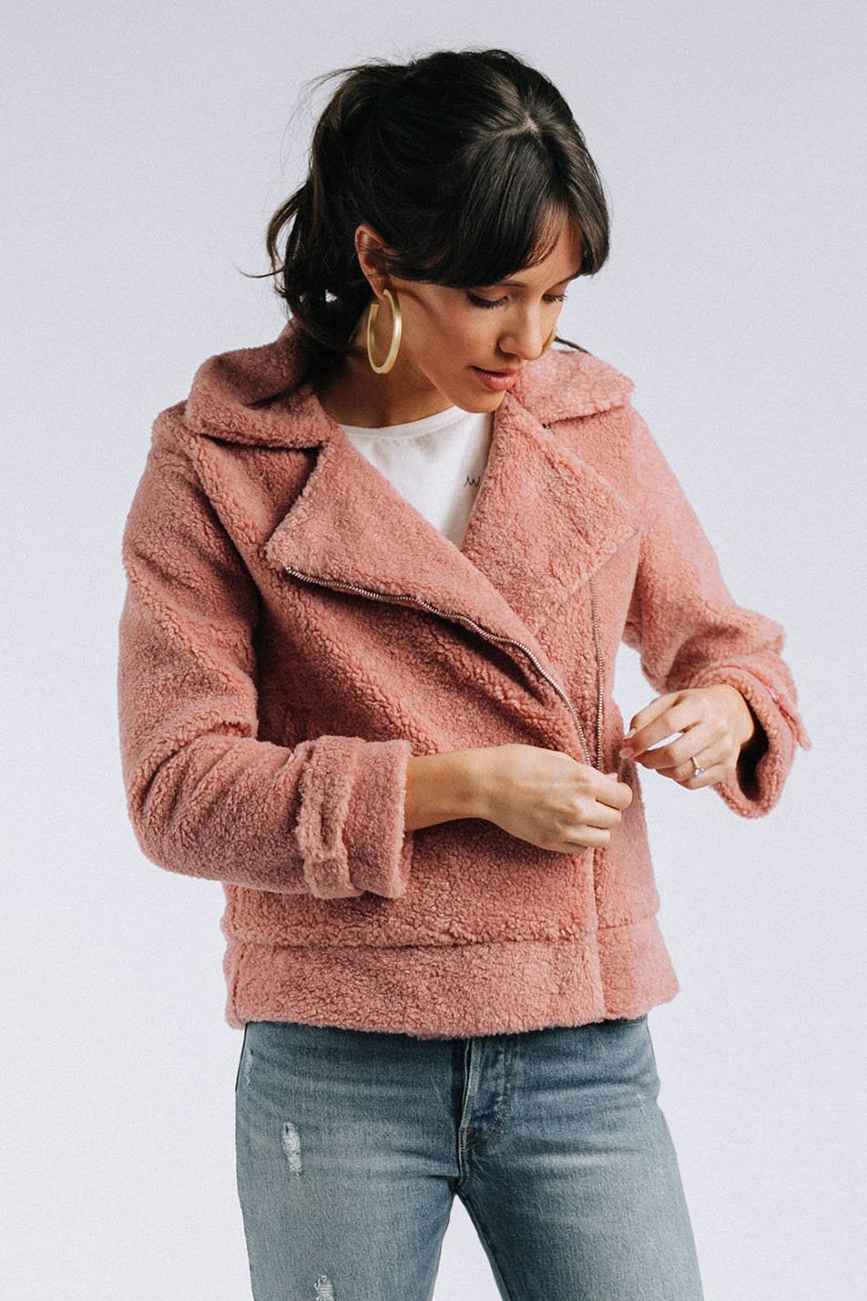 MOLLY RIDER JACKET (Dusty Pink)-VJ1970