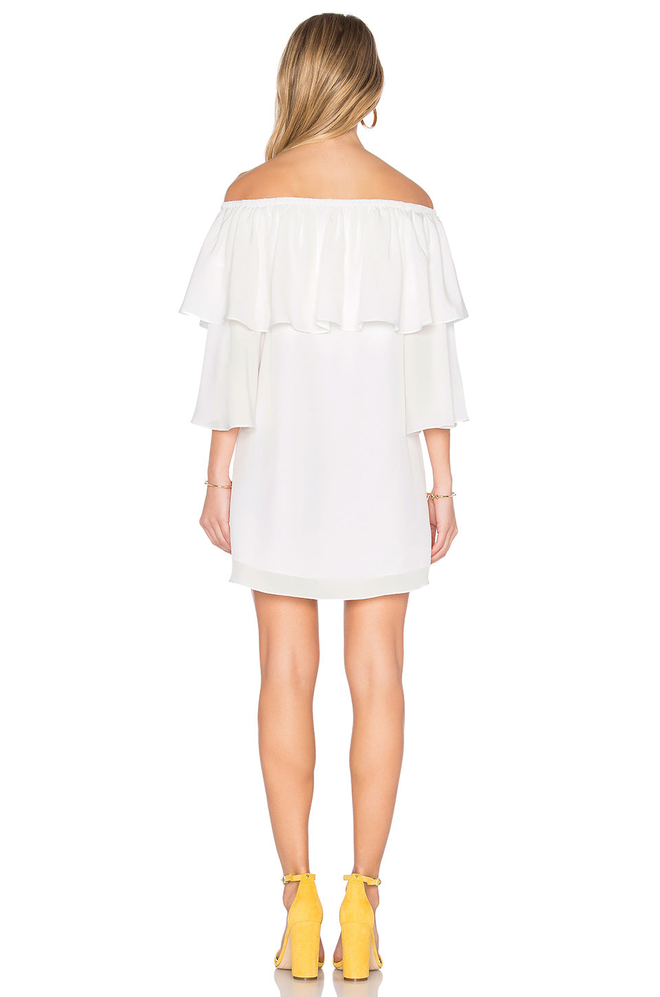 CLIO OFF SHOULDER DRESS (WHITE)-VD1686