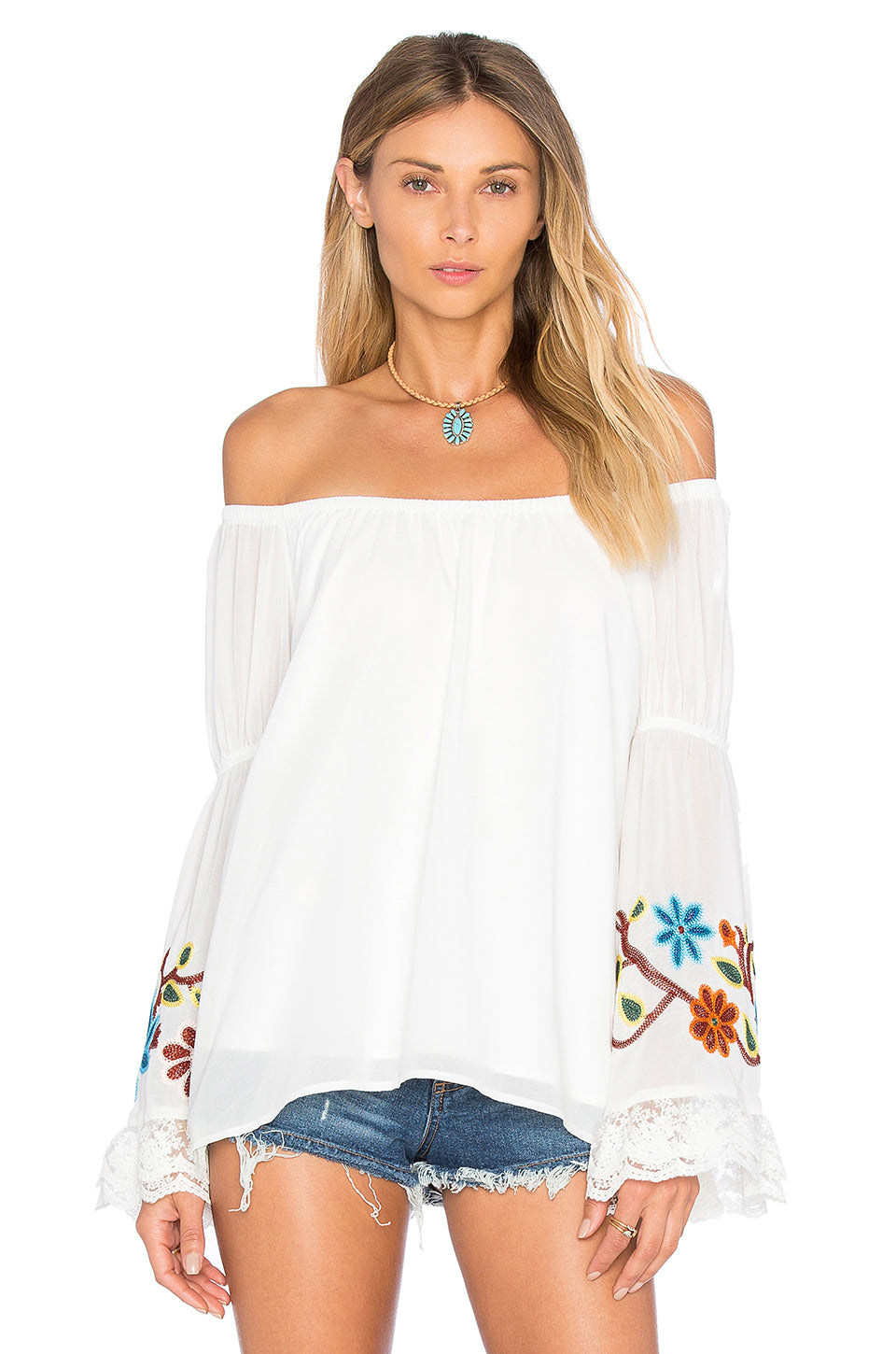 MERUVINA OFF THE SHOULDER TOP (Ivory)- CVT8998