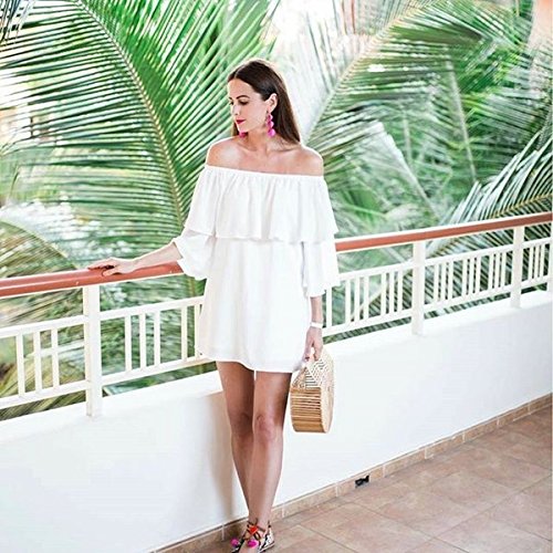 CLIO OFF SHOULDER DRESS (WHITE)-VD1686