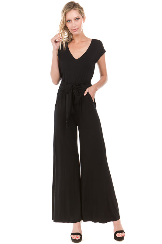 AYLA JUMPSUIT (BLACK)- VD2207