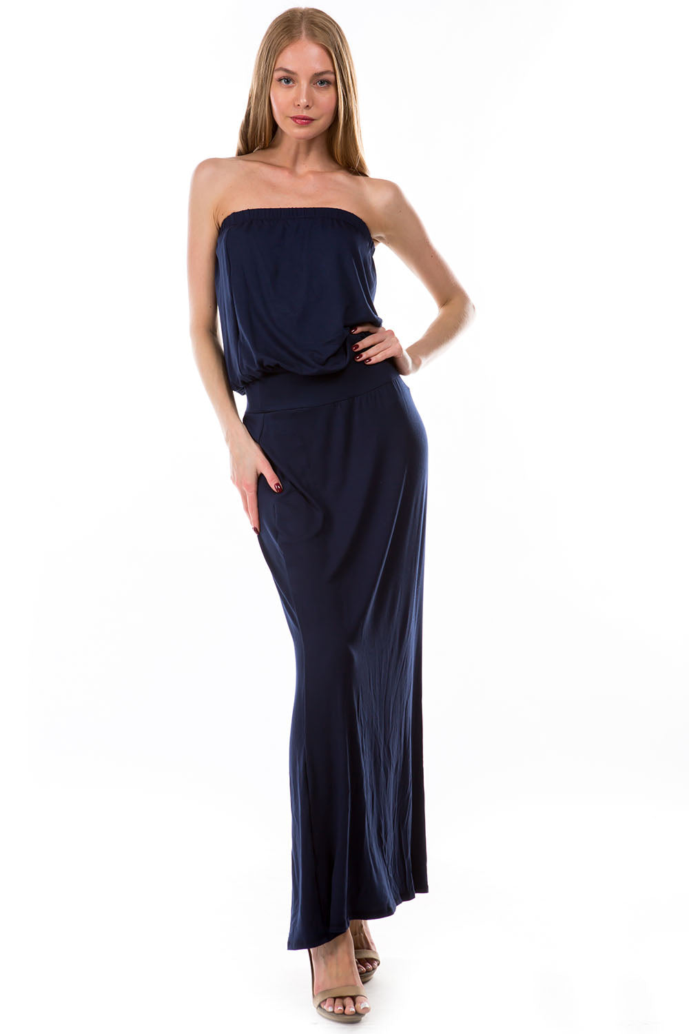 MAREN MAXI DRESS (NAVY)- VD2239