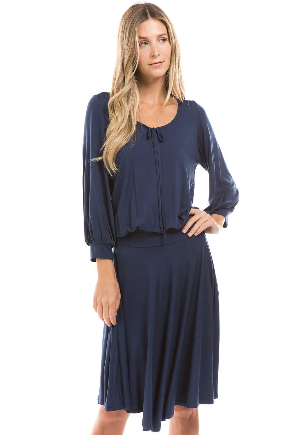 PHOEBE DRESS (NAVY)-VD2347