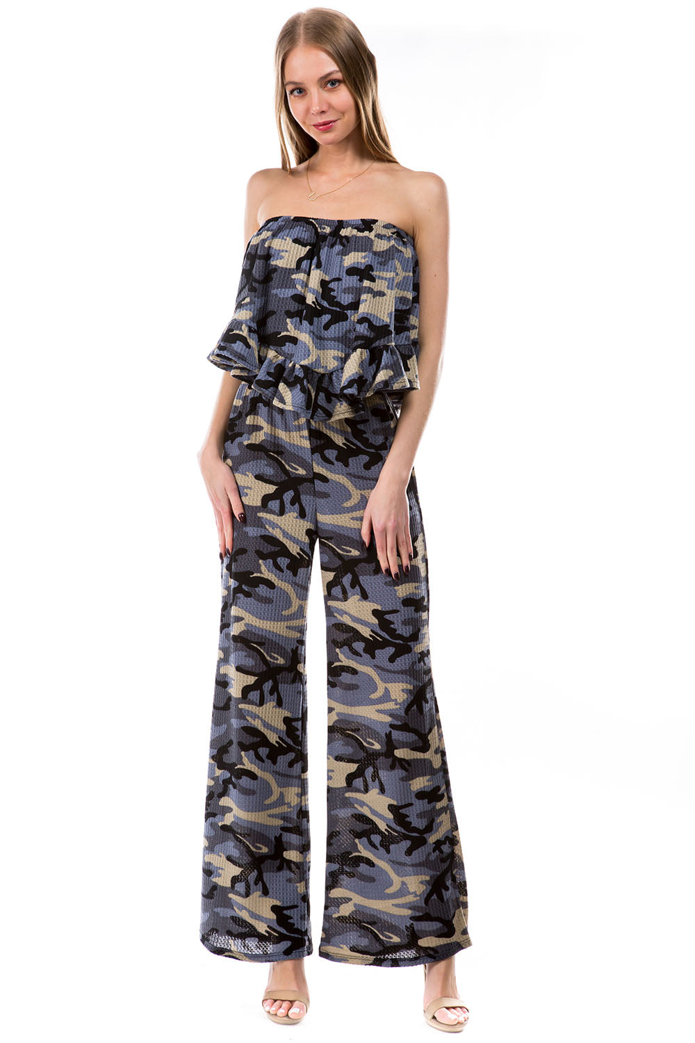 BRYNN JUMPSUITS (BLUE CAMO)- VD2390