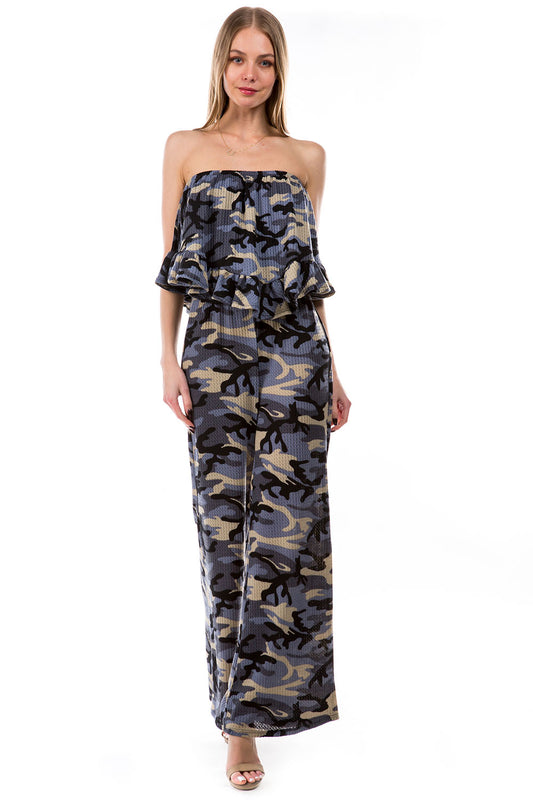 BRYNN JUMPSUITS (BLUE CAMO)- VD2390