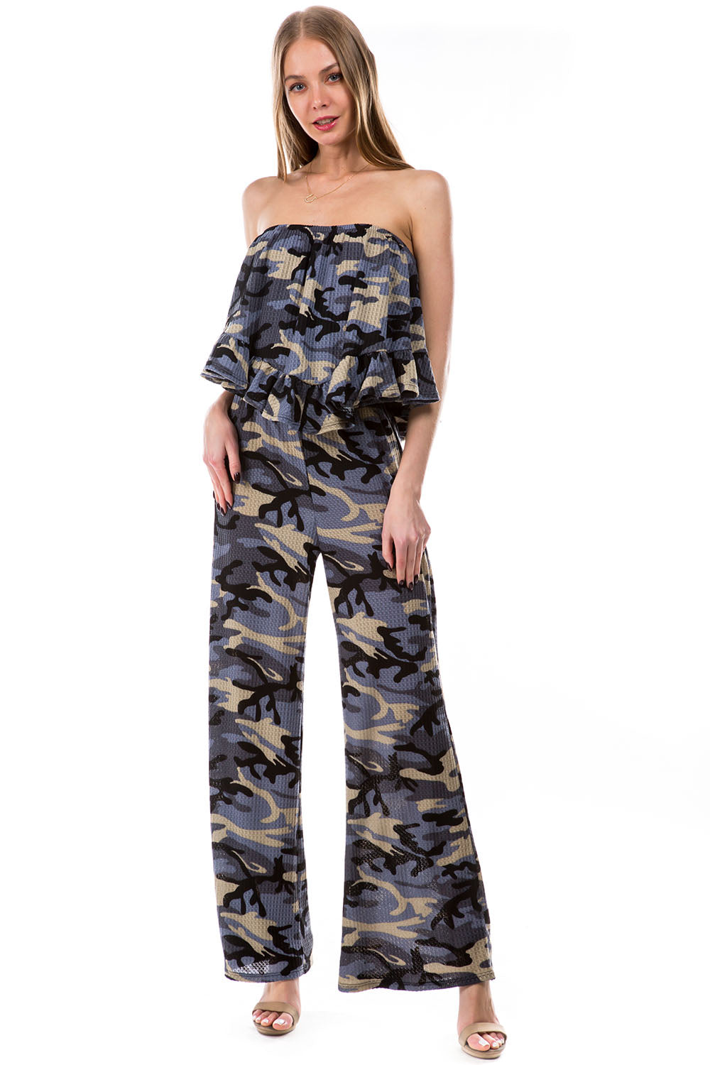 BRYNN JUMPSUITS (BLUE CAMO)- VD2390